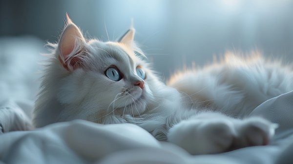 White-cat-blue-eyes-animal-4k 157@2@a
