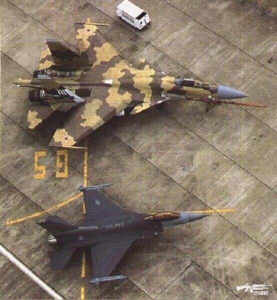 Су-37 и F-16