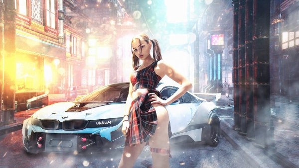 Машина Cyberpunk 2077 Nissan Skyline АРТ