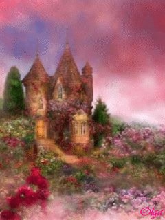 Замок и розовые облака