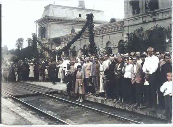 Встреча М.Горького в Хачмазе