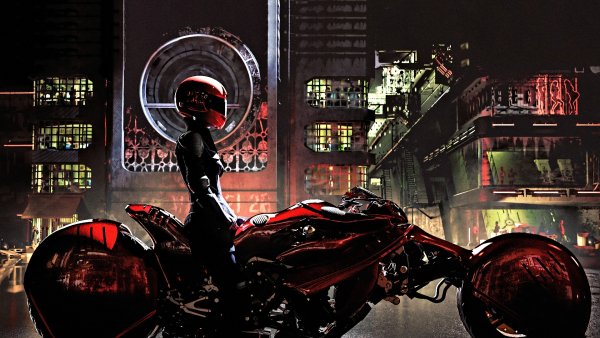 Cyberpunk-motorcyle-biker-girl-sci-fi 4K-6.735
