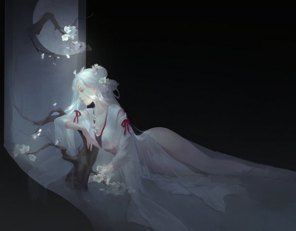 princess white flower original girl 1440x1122