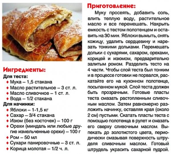 Яблочный штрудель