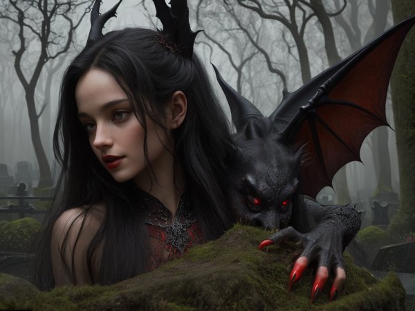 Ведьма с нечистью выбираются из могилы