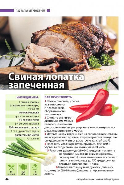Свиная лопатка запечённая