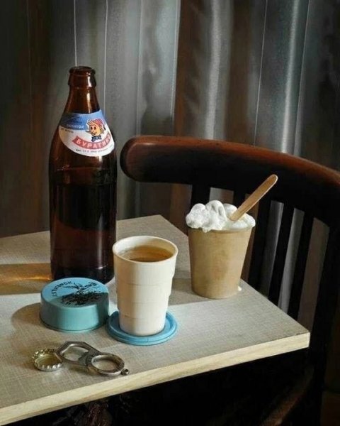 Ситро, мороженое в бумажном стаканчике раскладной стаканчик