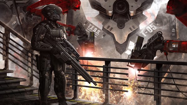 Sci-fi-soldiers-guns-rifle 4K-4.971