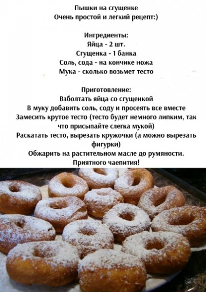 Пышки на сгущёнке