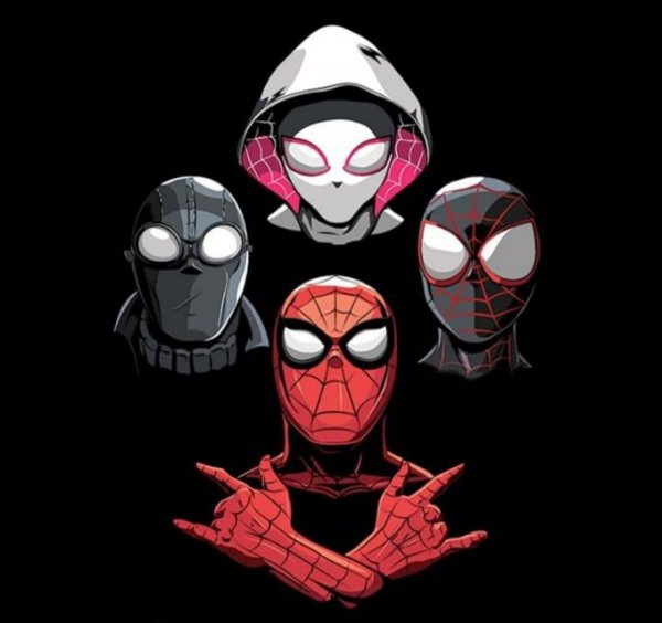 Марвел. Люди-Пауки в стиле Богемской Рапсодии от Queen