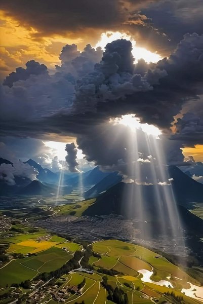 Видовишні хмари над Доломітами Італія