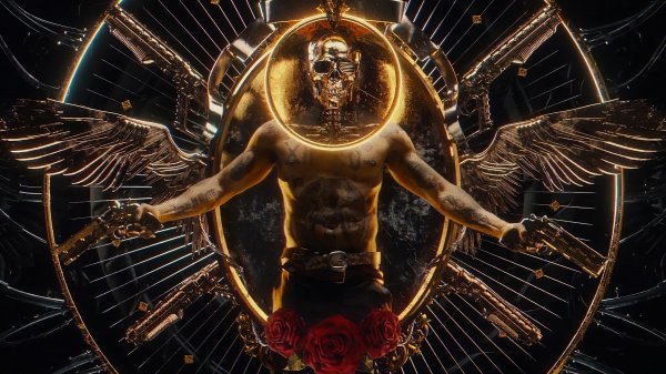 Cyberpunk-2077-skull-guns-tattoo 4K-8.1750