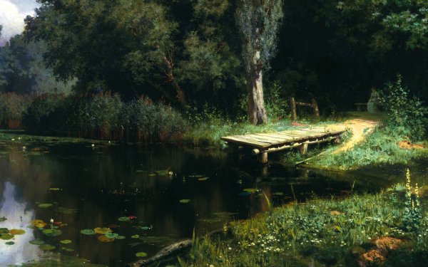 Василий Поленов. Заросший пруд