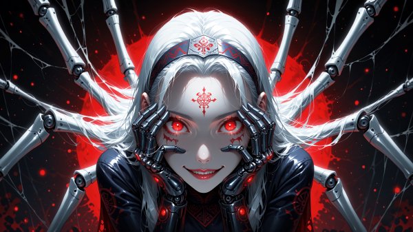 Cyberpunk-sci-fi-anime-girl-white-hair-red-eyes--4k