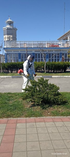 Анапа. Стрижка газона