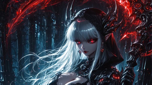 Anime-girl-fantasy-scythe-red-eyes-4k 337@5@o