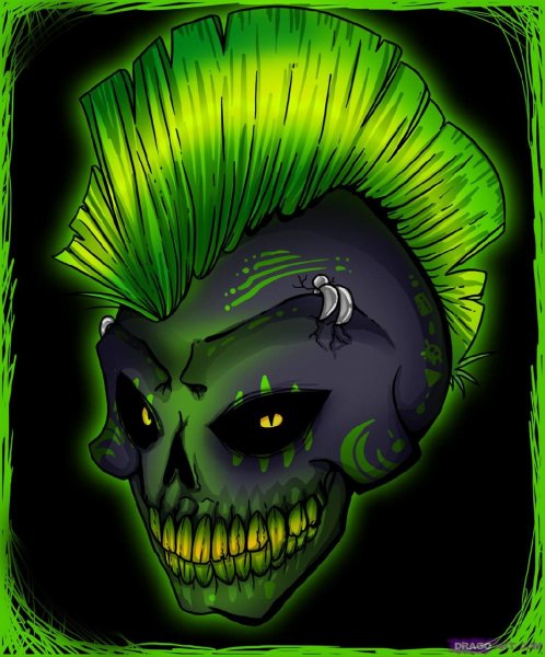 how-to-draw-a-punk-rockin-skull