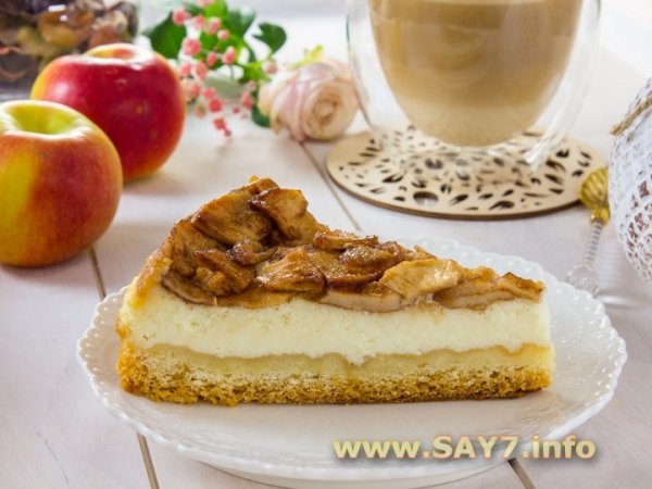 Пирог с яблоками (а-ля чизкейк)