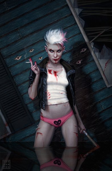 Zombie art girl