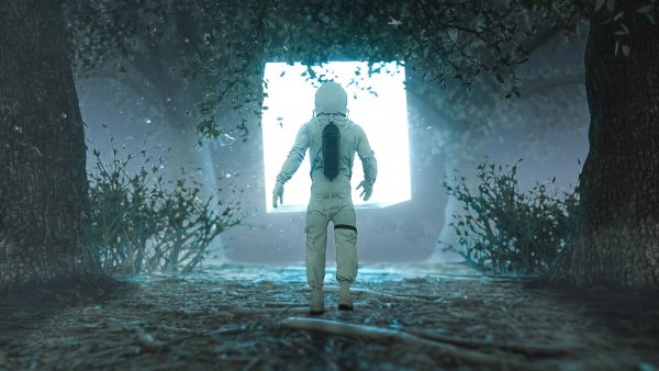 Kosmonavt siluet svechenie 151318 1920x1080