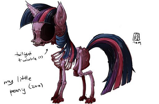 creepy pixiv skeleton twilight sparkle