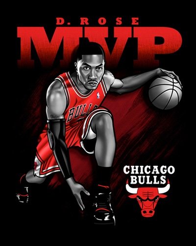 derrick rose mvp illustration