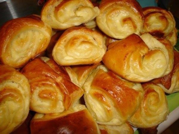 Простые булочки с творогом